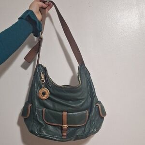 Green Leather Shoulder Bag